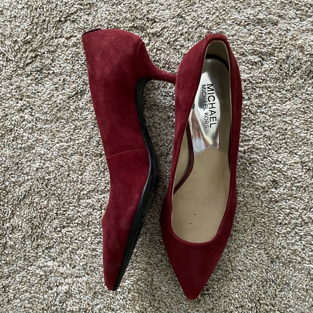 Micheal Kors - Maroon velvet mini heel women’s size 7